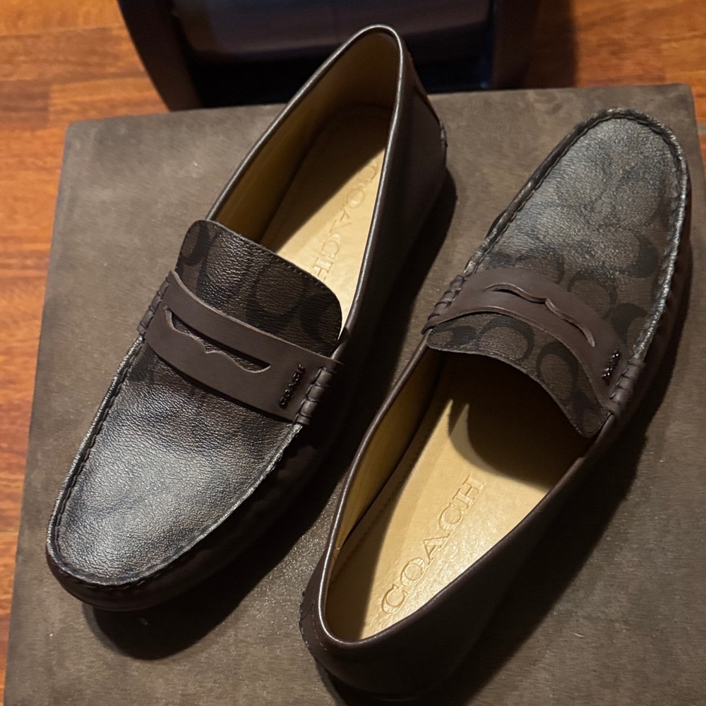 Coach Men's Brown Signature Loafers